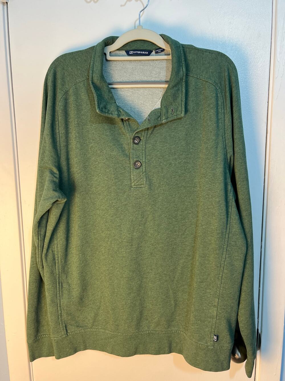 Cutter & Buck Pullover Sweater Large Green Preppy Minimalist
